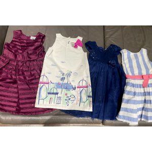 Lot of 4 girls formal, wedding, Pageant, flower girl, communion dress Sz 4 5